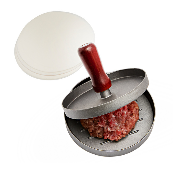 Hamburgerpresse mit Antihaftpapier 100 Stück