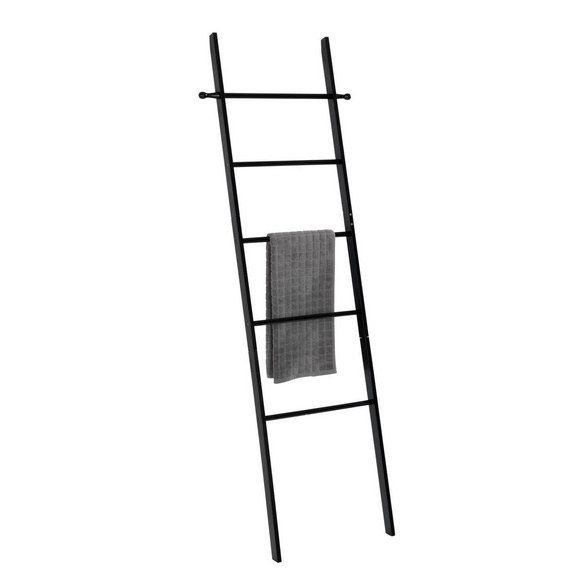 Handtuchleiter „Suri“, Bambus schwarz, 5 Stangen