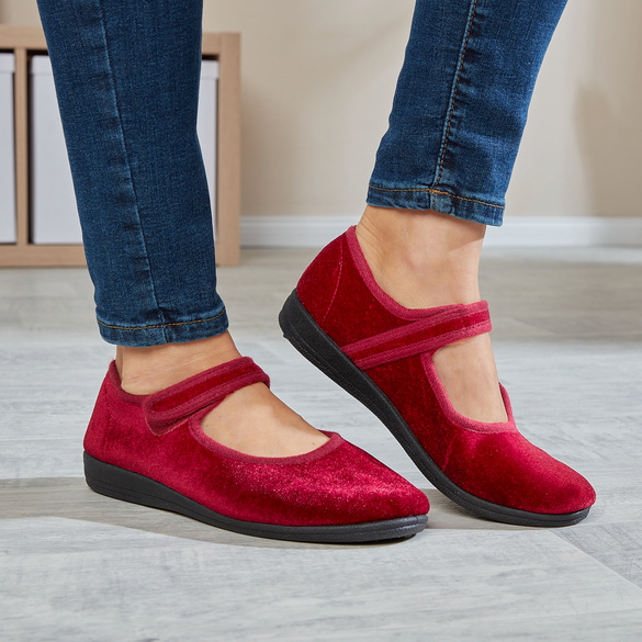 Hausschuh "Mary" bordeaux