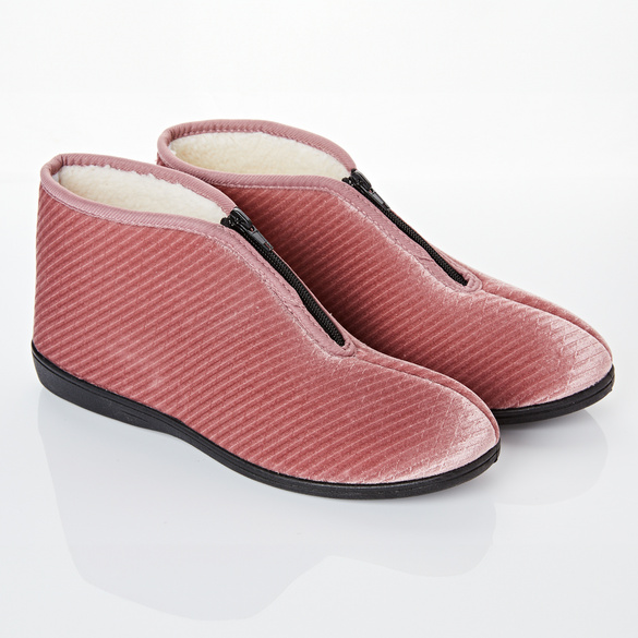 Hausschuh knöchelhoch Bootie puderrosa