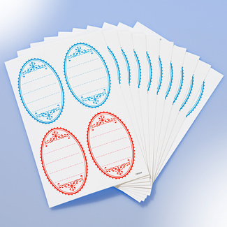 Küchenetiketten oval, 40er-Set Küchenetiketten oval, 40er-Set