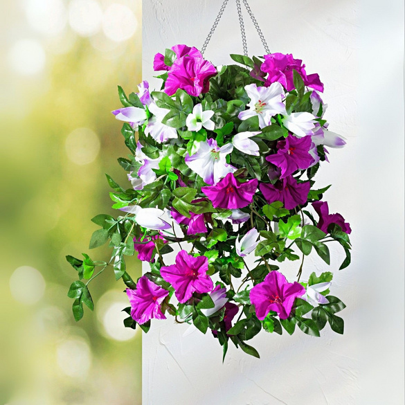 Künstliches Hängebouquet "Petunien"
