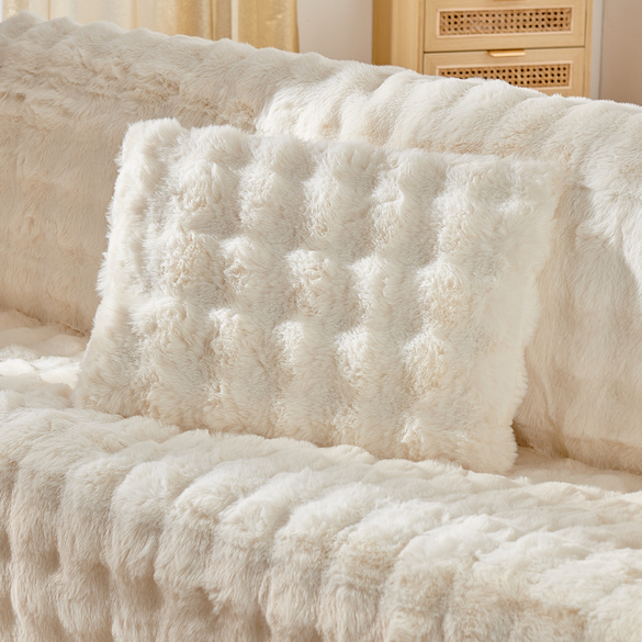 Kissen "Bubble-Fleece" 40 x 60 cm creme