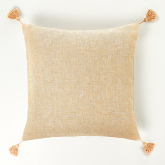 Kissenhülle natur mit Quasten 45x45 cm Kissenhülle natur mit Quasten 45x45 cm