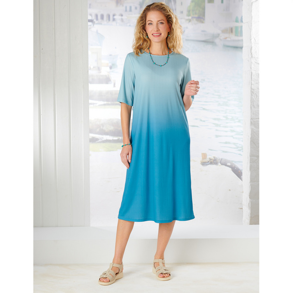Kofferkleid "Romy" türkis mit Farbverlauf