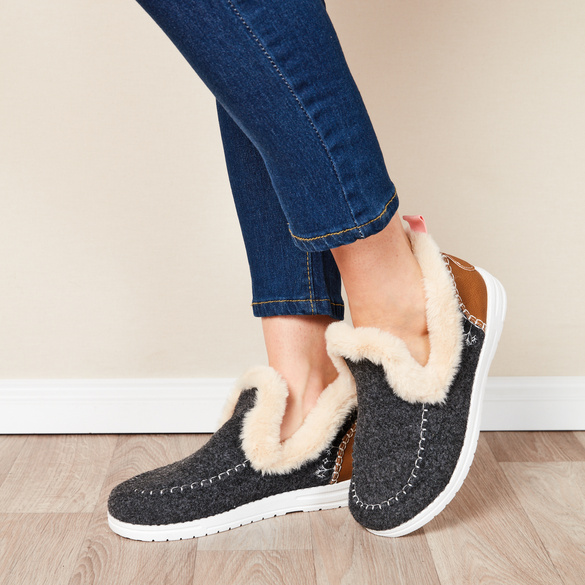 Pagen Komfort-Slipper "Mone" grau
