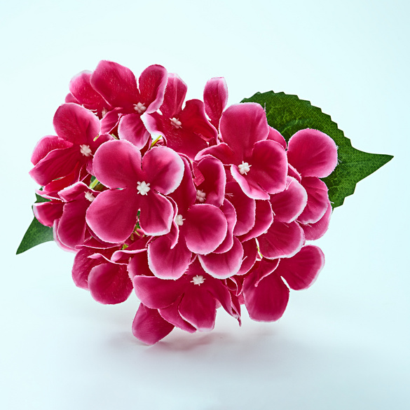 Kunstblume Hortensie dunkelpink