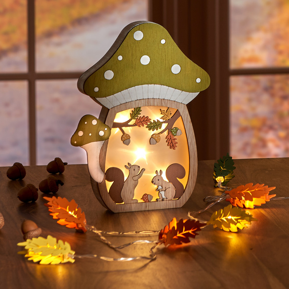 Pagen LED-Deko "Pilz" grün