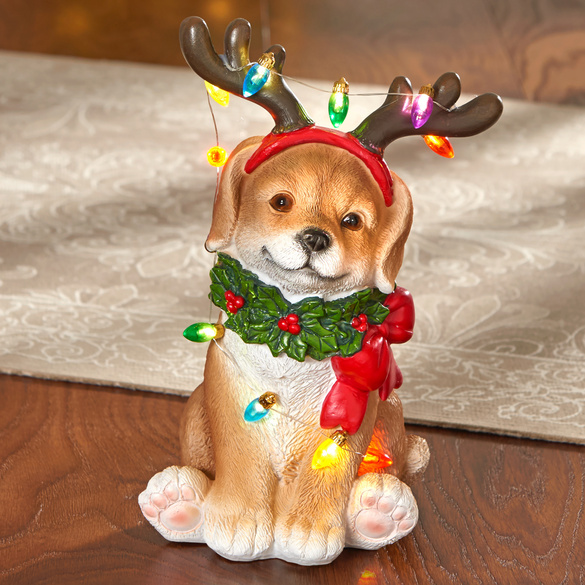 LED-Dekofigur Hund Weihnachtsdeko