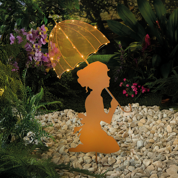 LED-Gartenstecker "Mädchen"