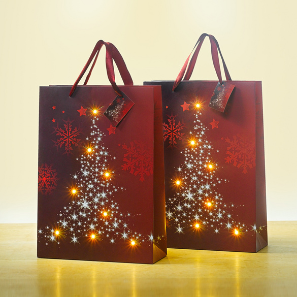 LED-Geschenktüte "Lichterbaum"