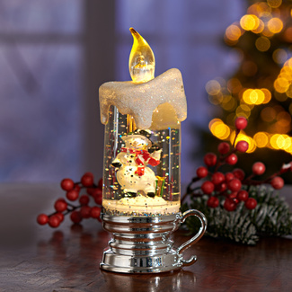 LED Glitter Kerze Schneemann LED Glitter Kerze Schneemann