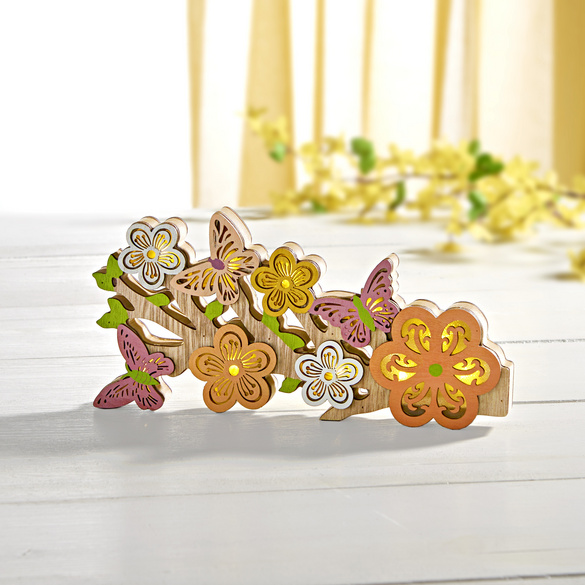 LED-Holzdeko "Blumen" Eldo