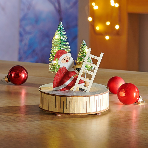 Eldo LED-Holzdeko "Nikolaus"