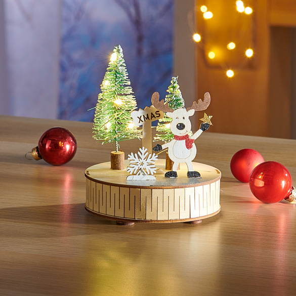 Eldo LED-Holzdeko "Weihnachtshund"