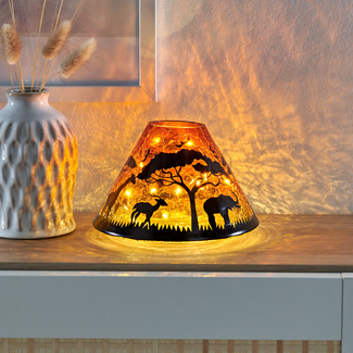 LED-Leuchte Craquelé-Glas "Safari" Eldo LED-Leuchte Craquelé-Glas "Safari" Eldo