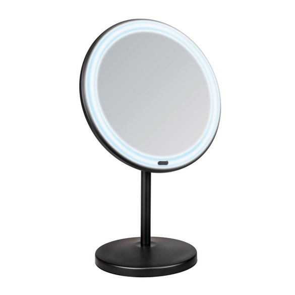 LED Stand-Kosmetikspiegel „Onno“ Schwarz