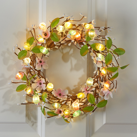LED-Türkranz Ostern mit Küken