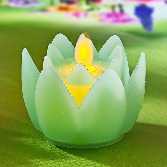 Pagen LED Teelicht "Blüte" grün