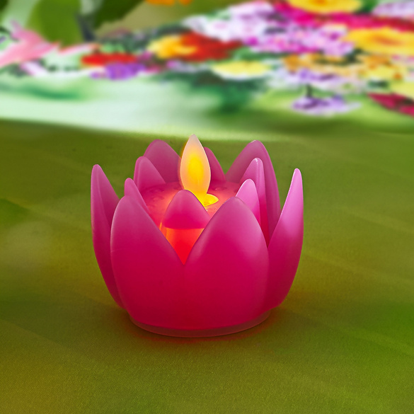 Pagen LED Teelicht "Blüte" pink