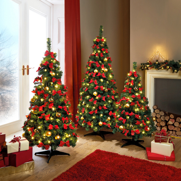 LED-Weihnachtsbaum geschmückt 150 cm