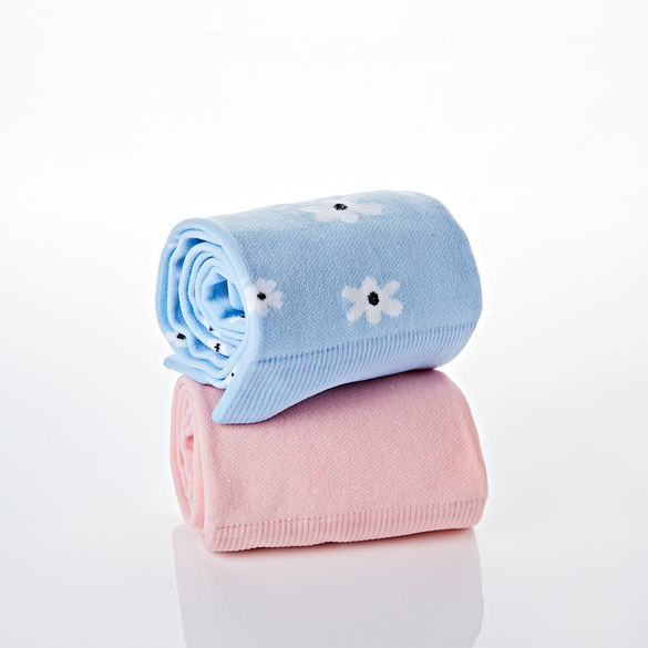 Leichte Kompressionsstrümpfe "Blüten" rosé + bleu 2 Paar