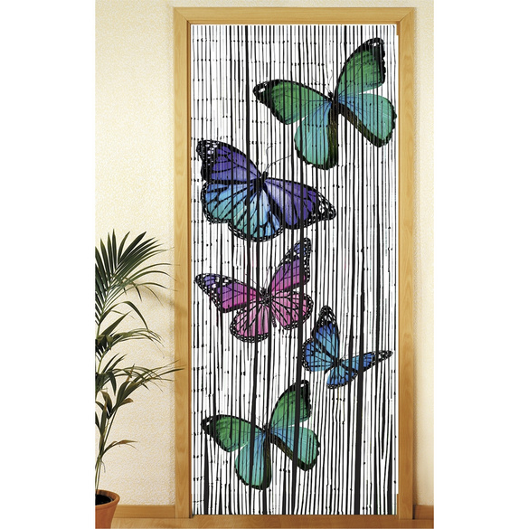 Bambusvorhang Schmetterlinge, 90 x 200 cm