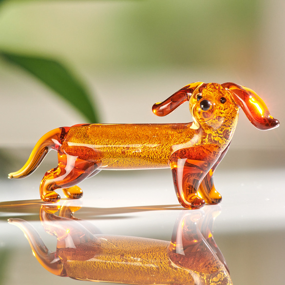 Eldo Miniaturfigur Glas "Dackel"