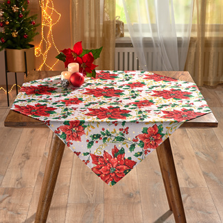 Mitteldecke "Christstern" mit Metallikdruck Mitteldecke "Christstern" mit Metallikdruck