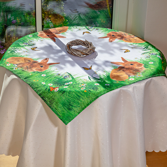 Pagen Mitteldecke "Hasen", 85x85cm