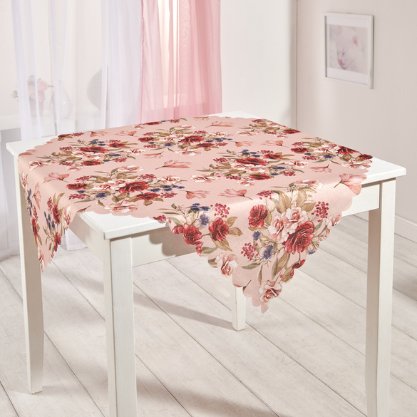Mitteldecke "Rosen" 80x80cm Schäfer