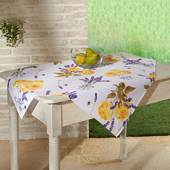 Mitteldecke "Rosen & Lavendel" Casa Bonita, 85x85 cm