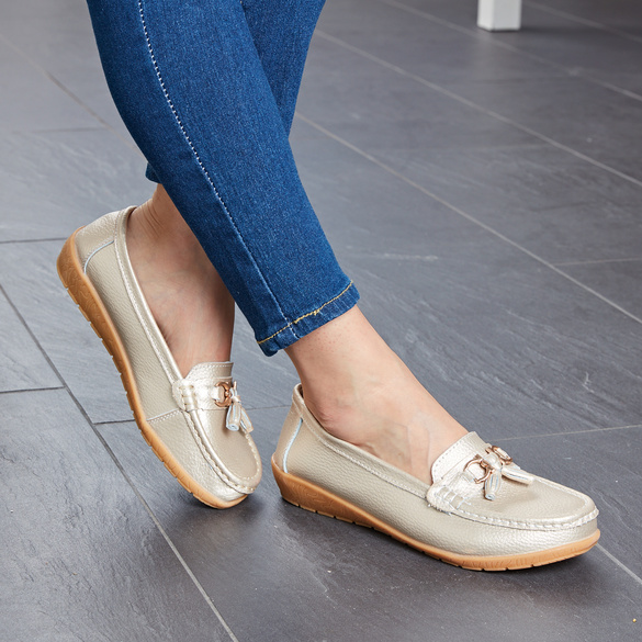 Pagen Mokassin "Elenor" metallic