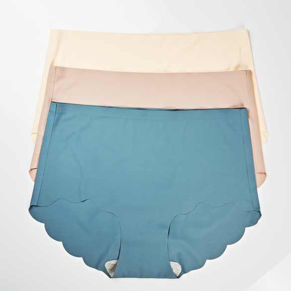 Nahtlos-Slip rosé + haut + petrol 3er-Set