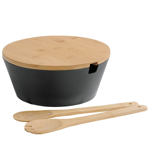 Obst & Salatschale Melamin FSC schwarz
