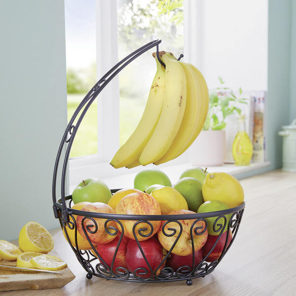 Obstschale mit Bananenhalter