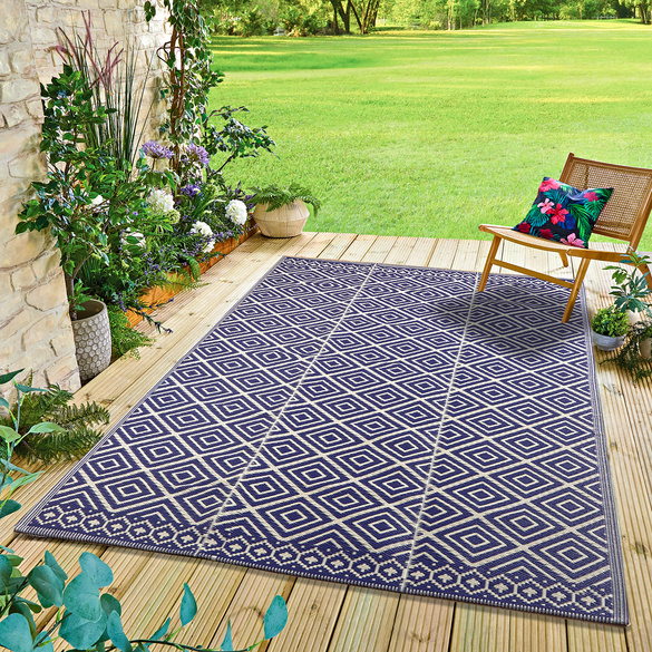 Outdoor-Teppich 120x180cm blau