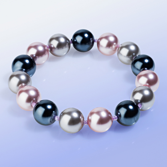 Pagen Perlenarmband grau-flieder
