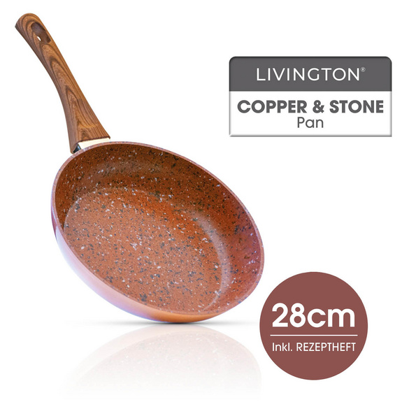 Pfanne "Copper & Stone Pan" Livington, Ø 28 cm 3PAGEN