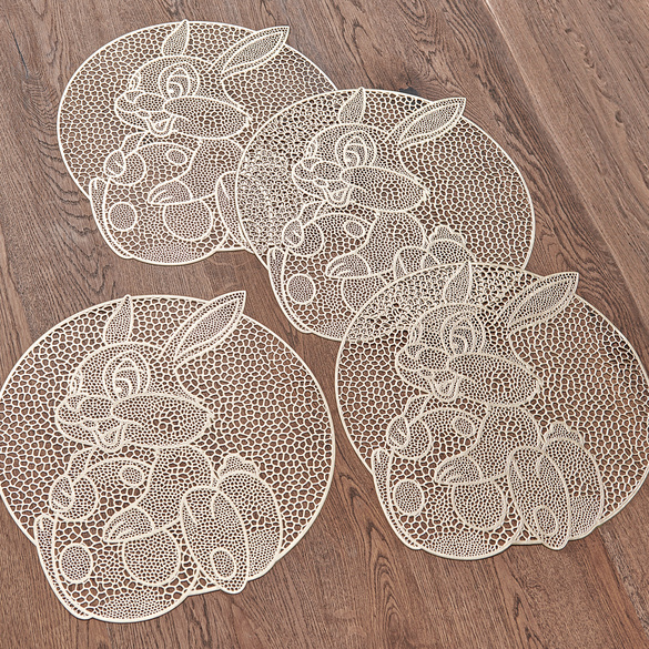 Platzsets "Ostern" goldfarben 4er-Set