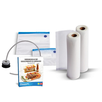 Power XL Duo Nutri Sealer Vakuumfolienrolle, Mediashop, 2er-Set Power XL Duo Nutri Sealer Vakuumfolienrolle, Mediashop, 2er-Set