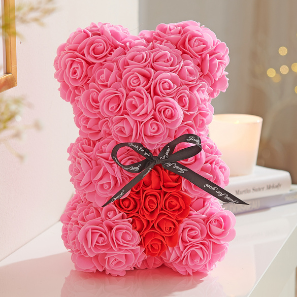Rosenblüten-Bär in Geschenkbox