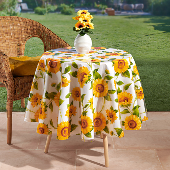 Schondecke "Sonnenblumen", Ø 140 cm