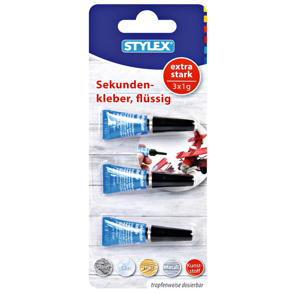 Sekundenkleber 1g, 3er-Set