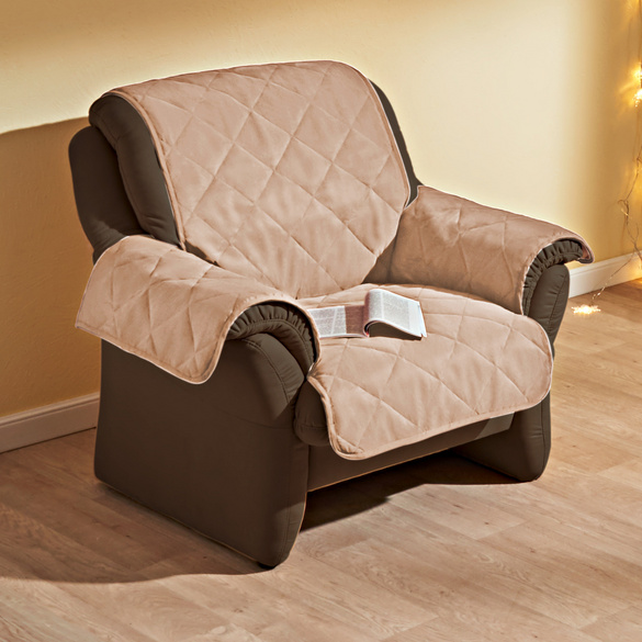 Sesselschoner beige 58 x 179 cm