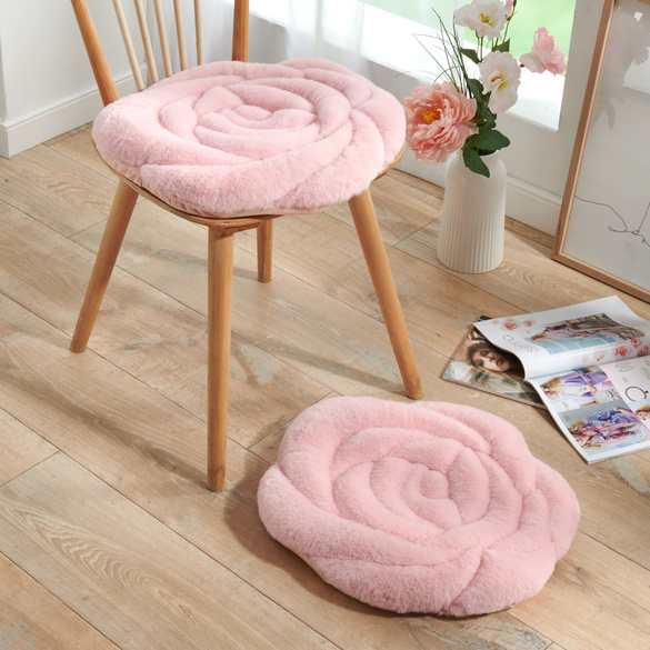 Sitzkissen "Rose" in Blütenform