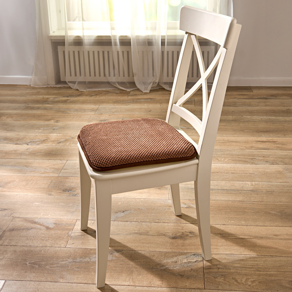 Sitzkissen mit rutschfester Unterseite braun 2er-Set