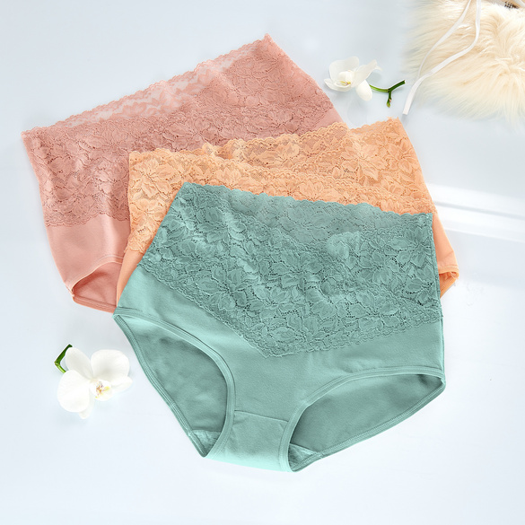 Pagen Slip mit Spitze 3er-Set