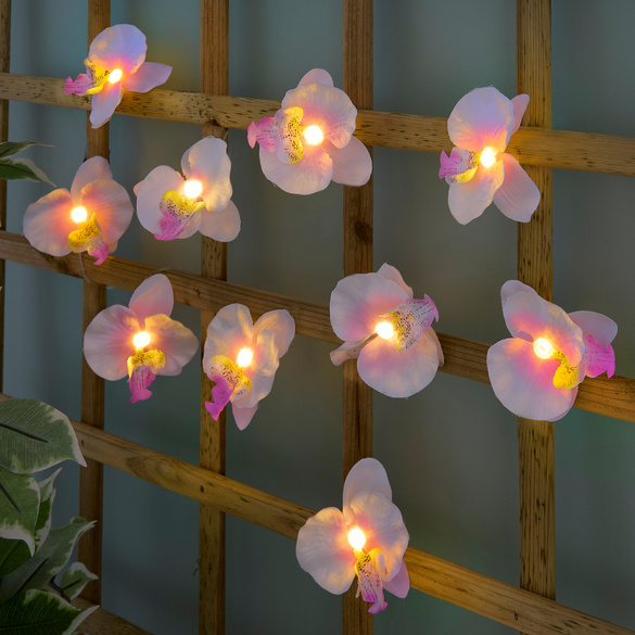 Solar-Lichterkette "Orchidee" 10-tlg