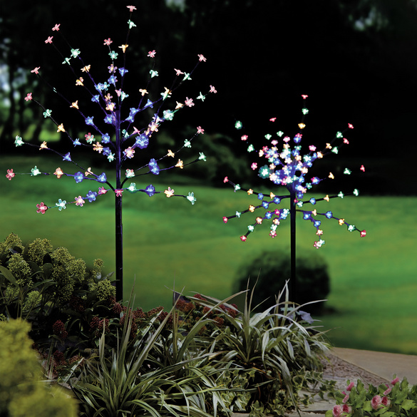 Solarbaum mit LED-Blüten 1,20 m hoch